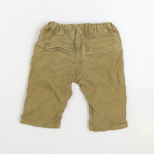 F&F Boys Brown 100% Cotton Chino Shorts Size 4-5 Years Regular Zip