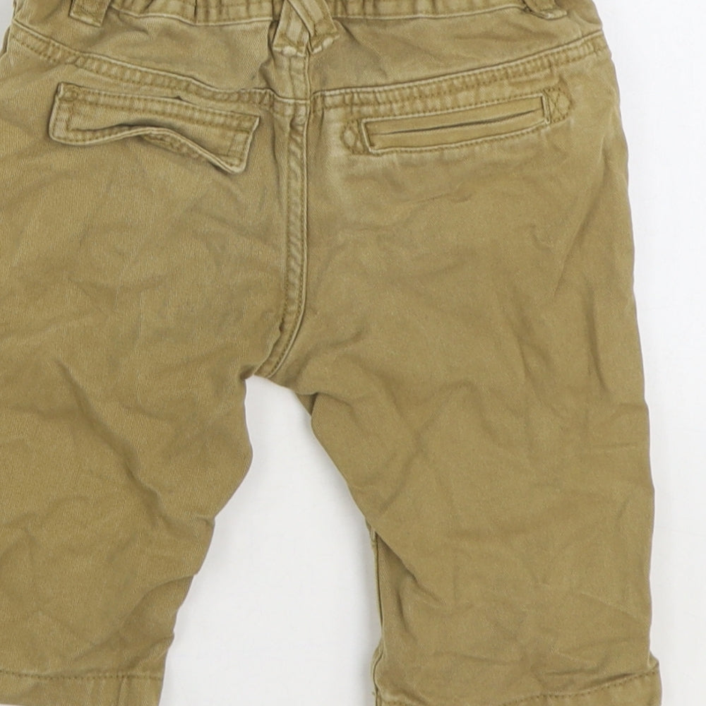 F&F Boys Brown 100% Cotton Chino Shorts Size 4-5 Years Regular Zip