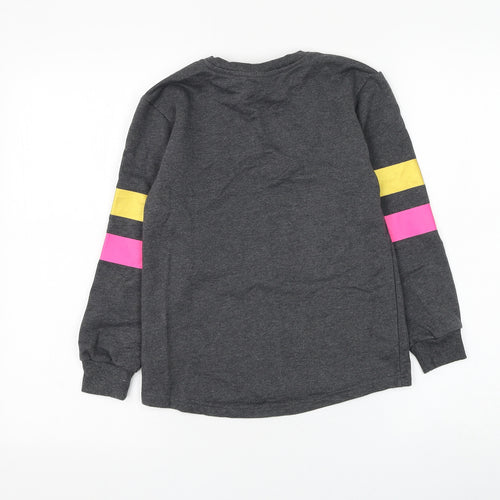 Nickelodeon Girls Grey Cotton Pullover Sweatshirt Size 8 Years Pullover - Jojo Siwa