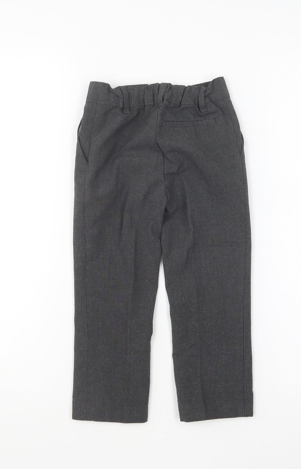Marks and Spencer Boys Grey Polyester Capri Trousers Size 3-4 Years Regular Button - School