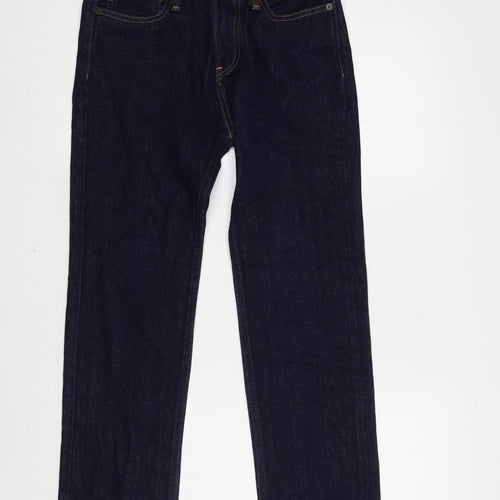 abercrombie kids Boys Blue Cotton Straight Jeans Size 12 Years Regular Button