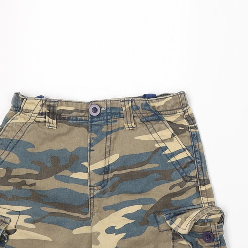 Rebel Boys Beige Camouflage Cotton Cargo Shorts Size 4-5 Years Regular