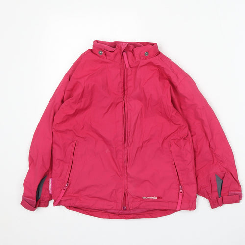 Mountain Life Girls Pink Jacket Size 3-4 Years Zip