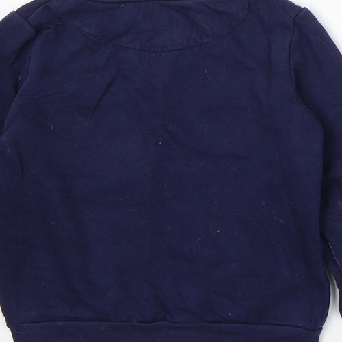 PEP&CO Girls Blue Cotton Pullover Sweatshirt Size 5-6 Years - Unicorn Squad
