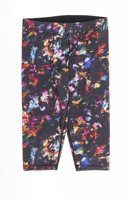 USA Pro Girls Multicoloured Geometric Polyester Cropped Trousers Size 13 Years Regular Pullover - Paint Splatter Print