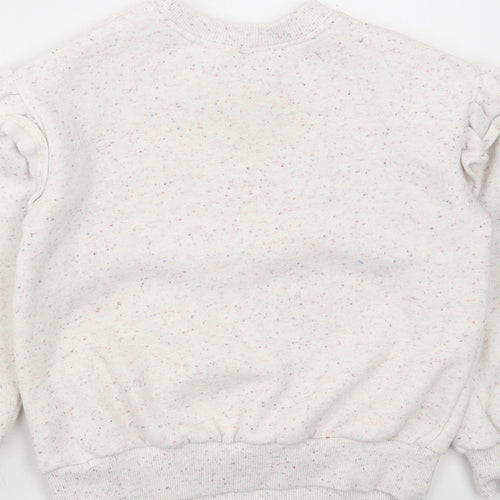 Leigh Tucker Girls Multicoloured Cotton Pullover Sweatshirt Size 4-5 Years Pullover
