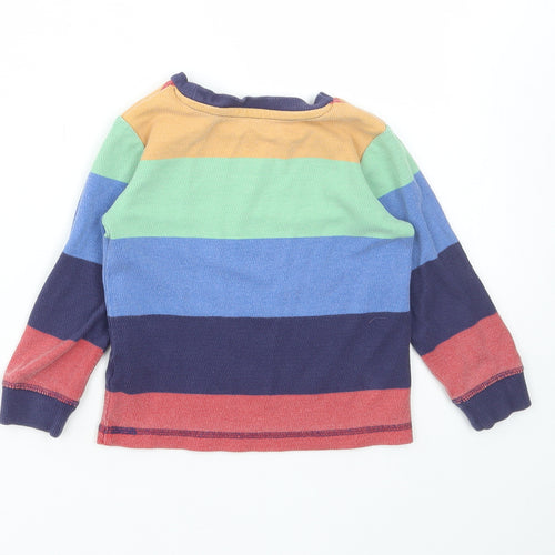 Dunnes Stores Boys Multicoloured Round Neck Striped Cotton Pullover Jumper Size 2-3 Years Pullover
