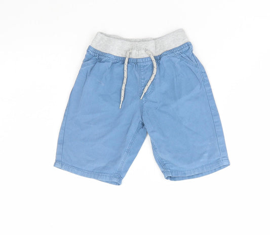 Dunnes Stores Boys Blue Cotton Chino Shorts Size 2-3 Years Regular Drawstring