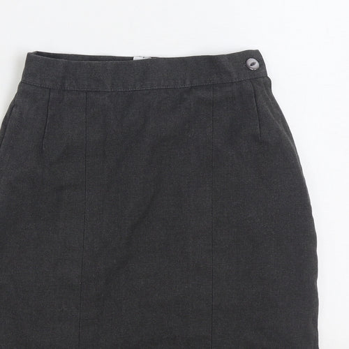 Bespoke Schoolwear Girls Grey Polyester Pleated Skirt Size 8-9 Years Regular Zip