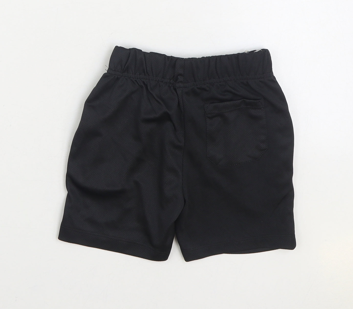 PEP&CO Boys Black Polyester Sweat Shorts Size 3-4 Years Regular Drawstring - Dinosaur