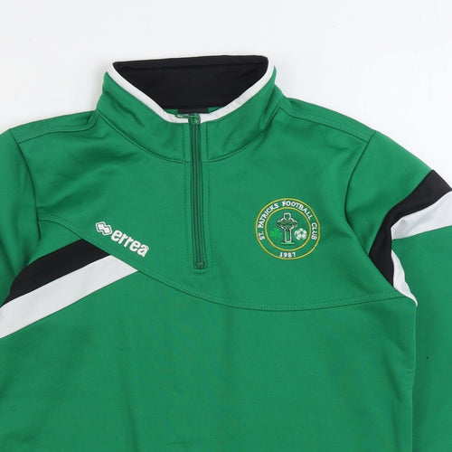ERREA Mens Green Jacket Size XS Zip - St Patricks Football Club