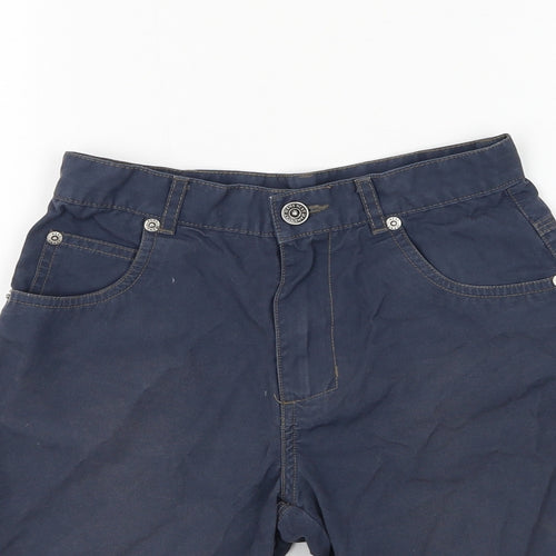 NEXT Boys Blue Cotton Bermuda Shorts Size 10 Years Regular Zip