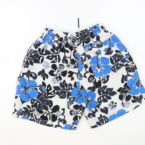 Cedar Wood State Mens Multicoloured Floral Polyester Bermuda Shorts Size S L6 in Regular Drawstring - Swim Shorts