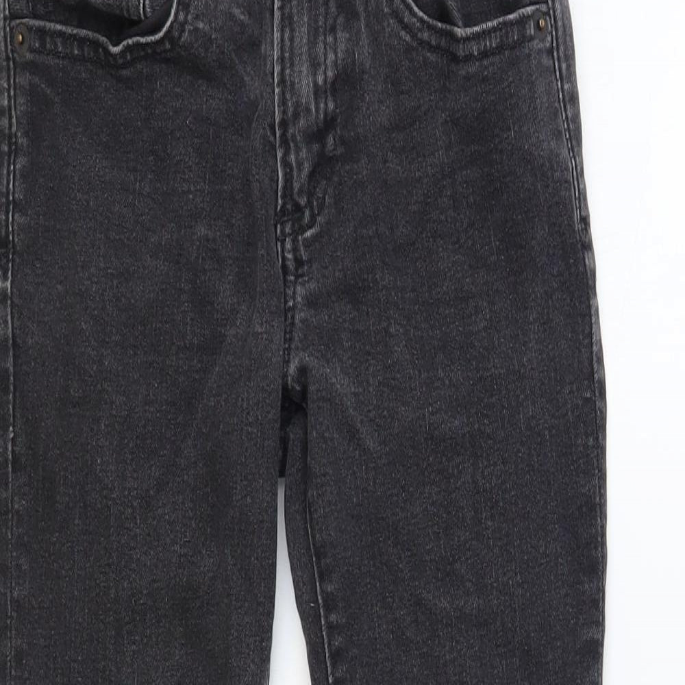 Gap Girls Grey Cotton Skinny Jeans Size 8 Years Regular Button