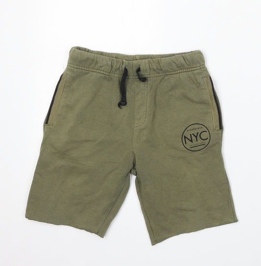 George Boys Grey Cotton Sweat Shorts Size 7-8 Years Regular Drawstring - NYC