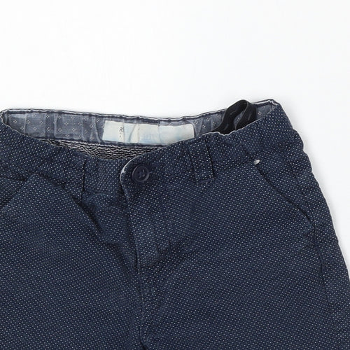 Denim & Co. Boys Blue Cotton Bermuda Shorts Size 5-6 Years Regular
