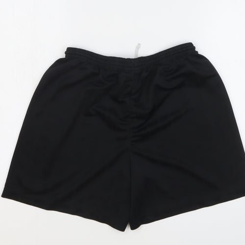 Umbro Mens Black Polyester Athletic Shorts Size M L6 in Regular Drawstring