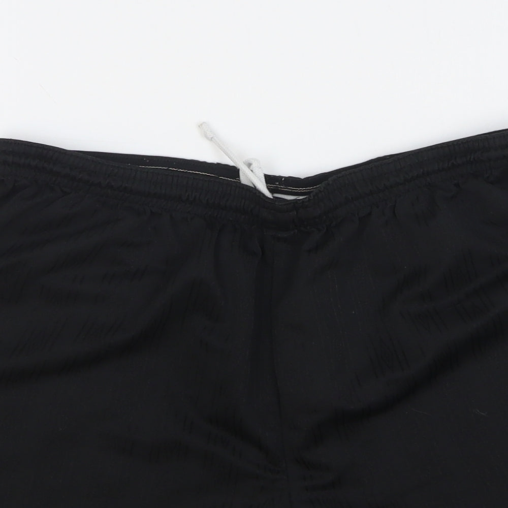 Umbro Mens Black Polyester Athletic Shorts Size M L6 in Regular Drawstring