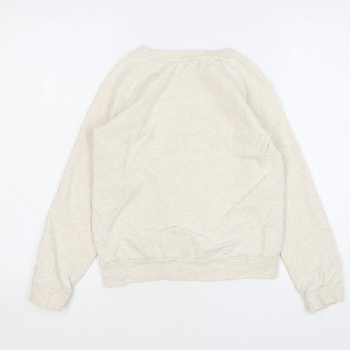 John Lewis Girls Beige Cotton Pullover Sweatshirt Size 12 Years Pullover - Love Heart