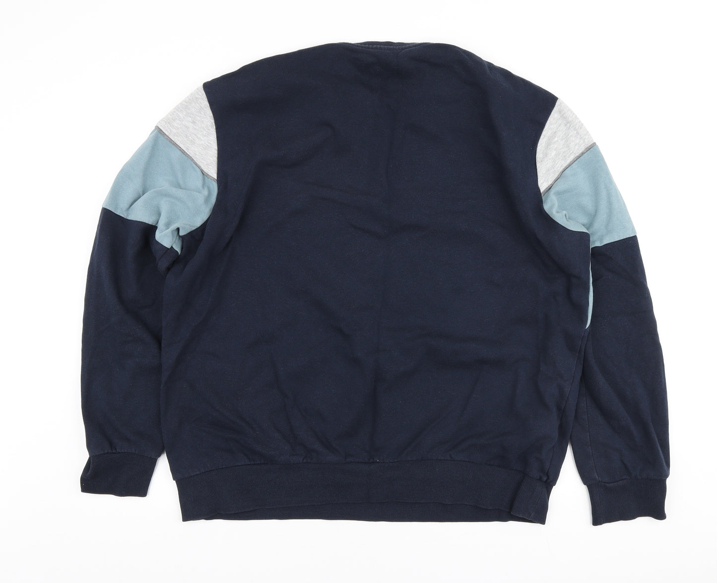George Mens Blue Polyester Pullover Sweatshirt Size XL - Colourblock