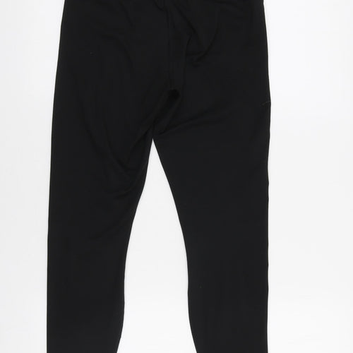 Reflex Womens Black Polyester Compression Leggings Size M L24 in Regular Pullover - Elasticated waist & cropped