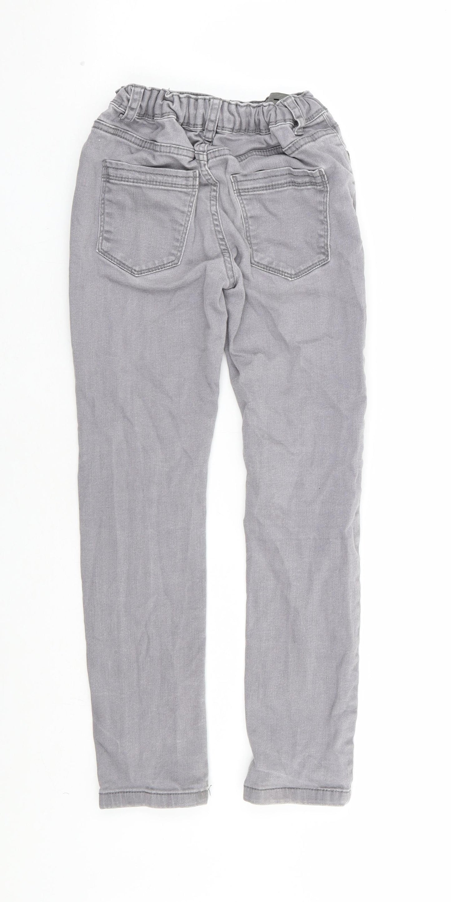 Primark Boys Grey Cotton Skinny Jeans Size 9-10 Years Regular Zip