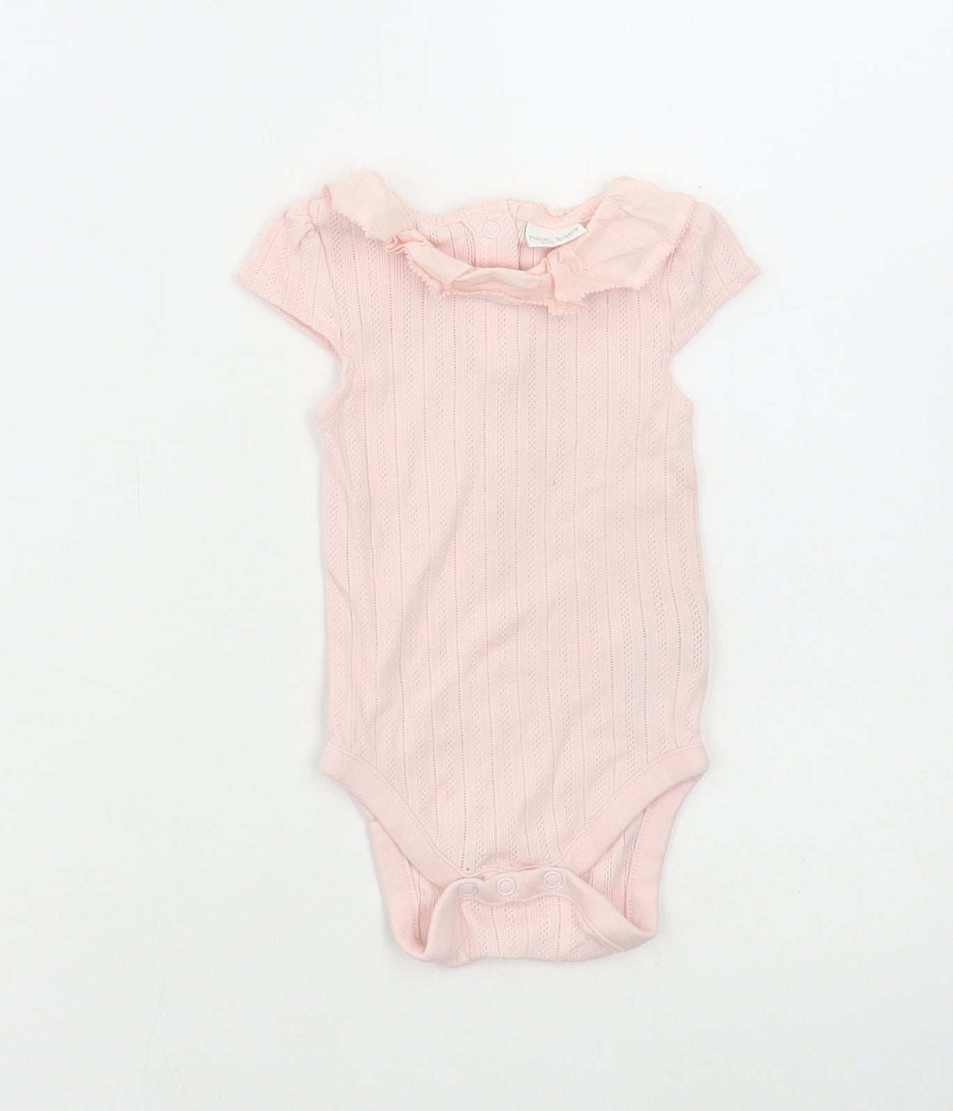 NEXT Girls Pink Cotton Bodysuit Outfit/Set Size 6-9 Months Snap