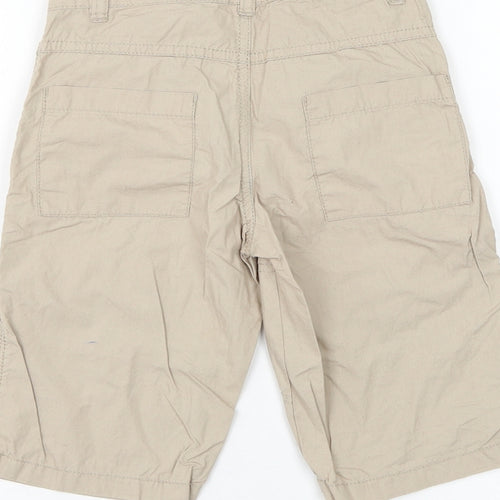 Blue Zoo Boys Beige Cotton Bermuda Shorts Size 5-6 Years Regular Zip