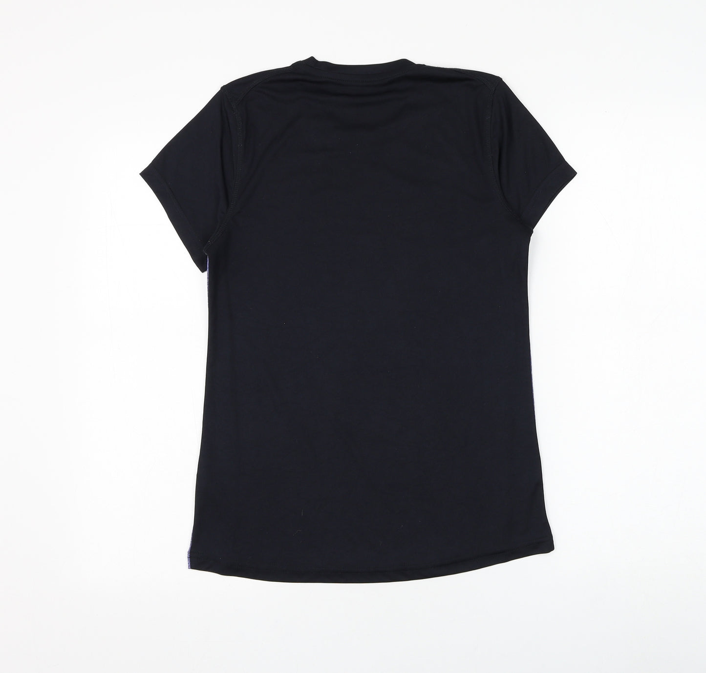 Preworn Womens Black Polyester Basic T-Shirt Size XS Round Neck Pullover