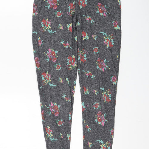 Superdry Womens Grey Floral Cotton Jogger Leggings Size XS L27 in