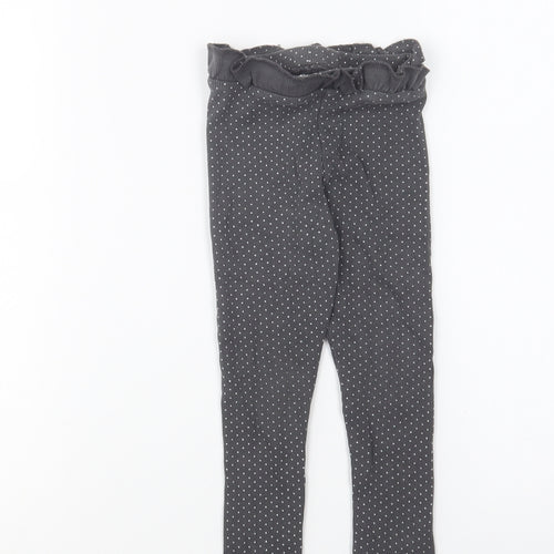 Dunnes Stores Girls Grey Polka Dot Cotton Jogger Trousers Size 2-3 Years Regular Pullover