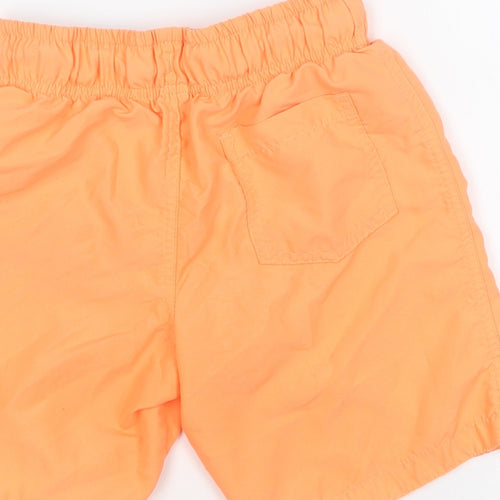 Primark Boys Orange Polyester Sweat Shorts Size 7-8 Years Regular Drawstring - Swim Shorts