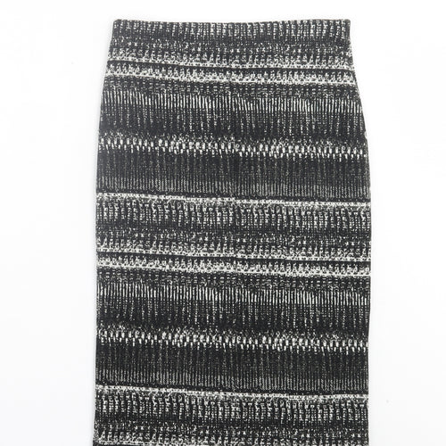 Artigiano Womens Black Geometric Acrylic Straight & Pencil Skirt Size 10
