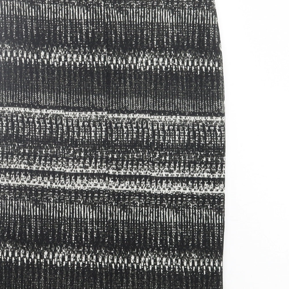 Artigiano Womens Black Geometric Acrylic Straight & Pencil Skirt Size 10