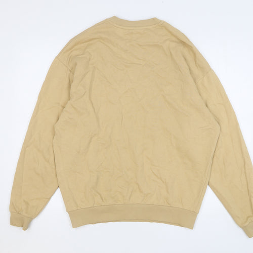 ASOS Mens Beige Cotton Pullover Sweatshirt Size S