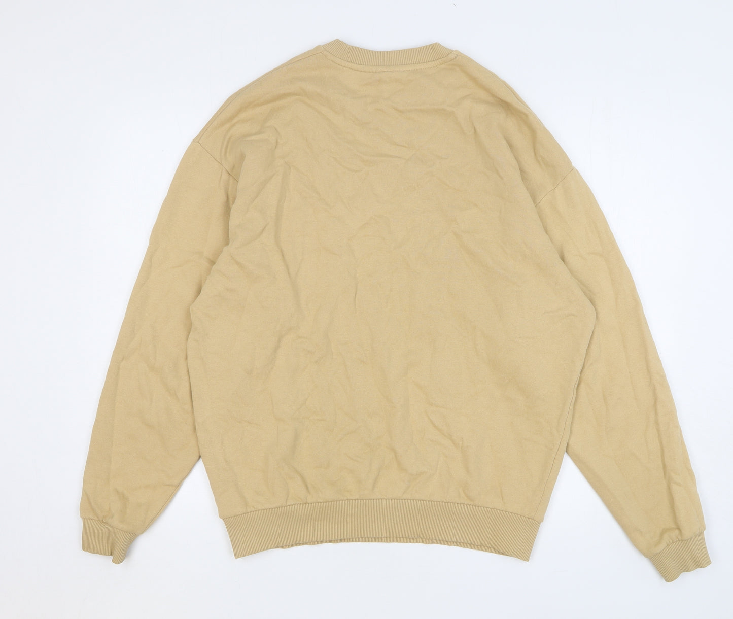 ASOS Mens Beige Cotton Pullover Sweatshirt Size S