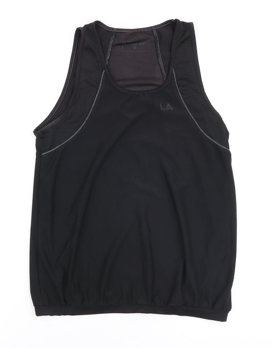 LA Gear Womens Black Polyester Basic Tank Size 12 Round Neck Pullover
