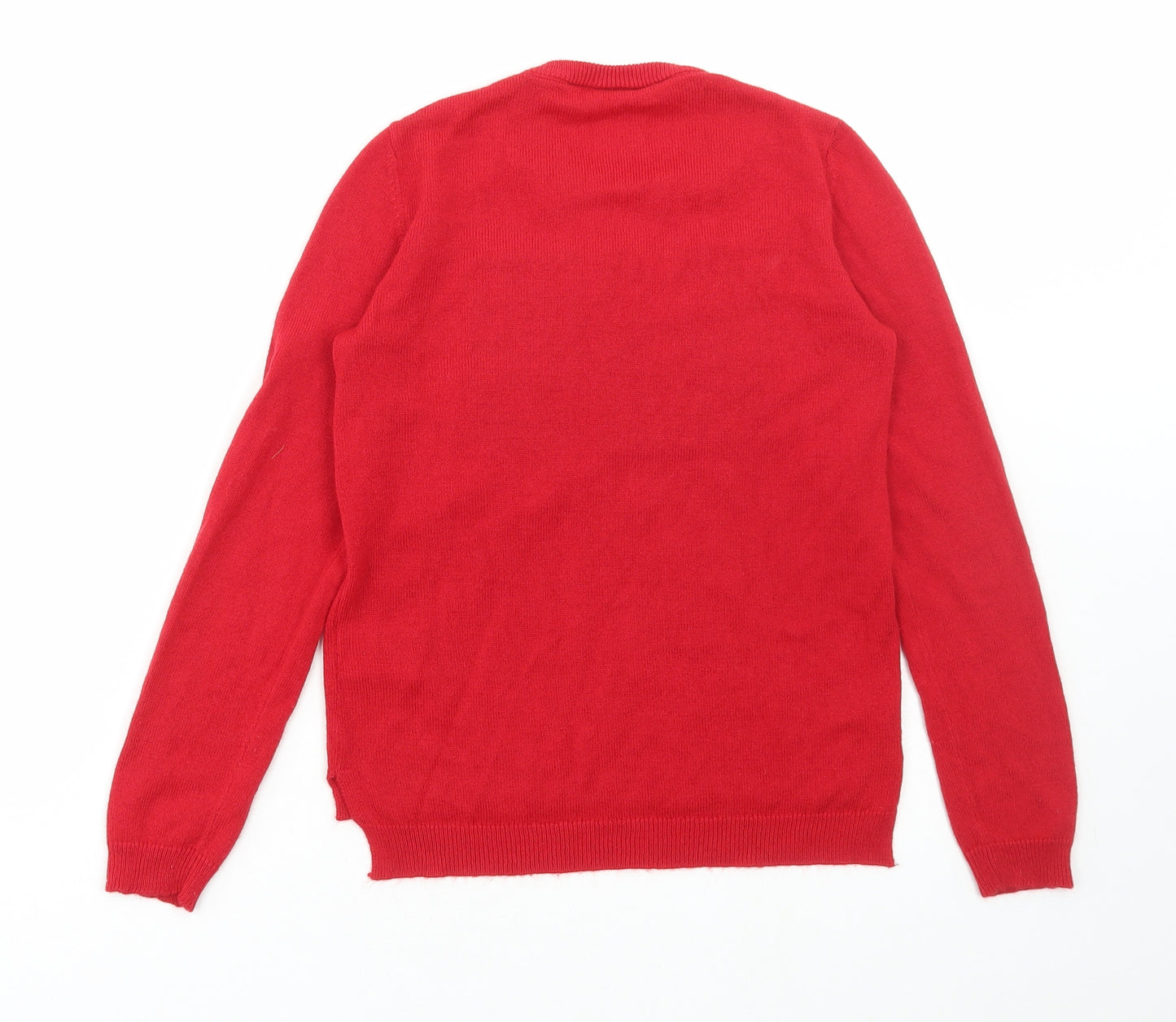 pepperts Girls Red Round Neck Polyacrylate Fibre Pullover Jumper Size 10-11 Years Pullover - Santa Baby