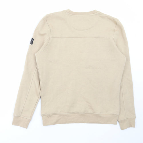 George Mens Beige Cotton Pullover Sweatshirt Size S - Encryption