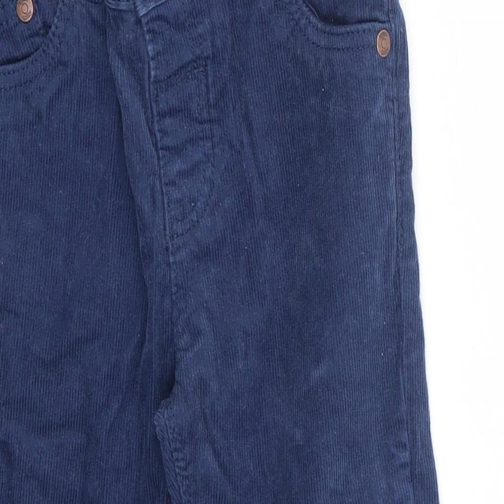 TU Boys Blue Cotton Chino Trousers Size 2-3 Years Regular Button