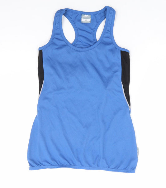 Trespass Womens Blue Polyester Basic Tank Size XS Scoop Neck Pullover - Racer Back