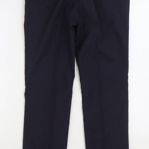 NEXT Mens Blue Polyester Dress Pants Trousers Size 30 in L31 in Slim Zip