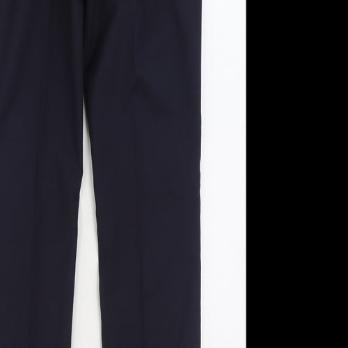 NEXT Mens Blue Polyester Dress Pants Trousers Size 30 in L31 in Slim Zip