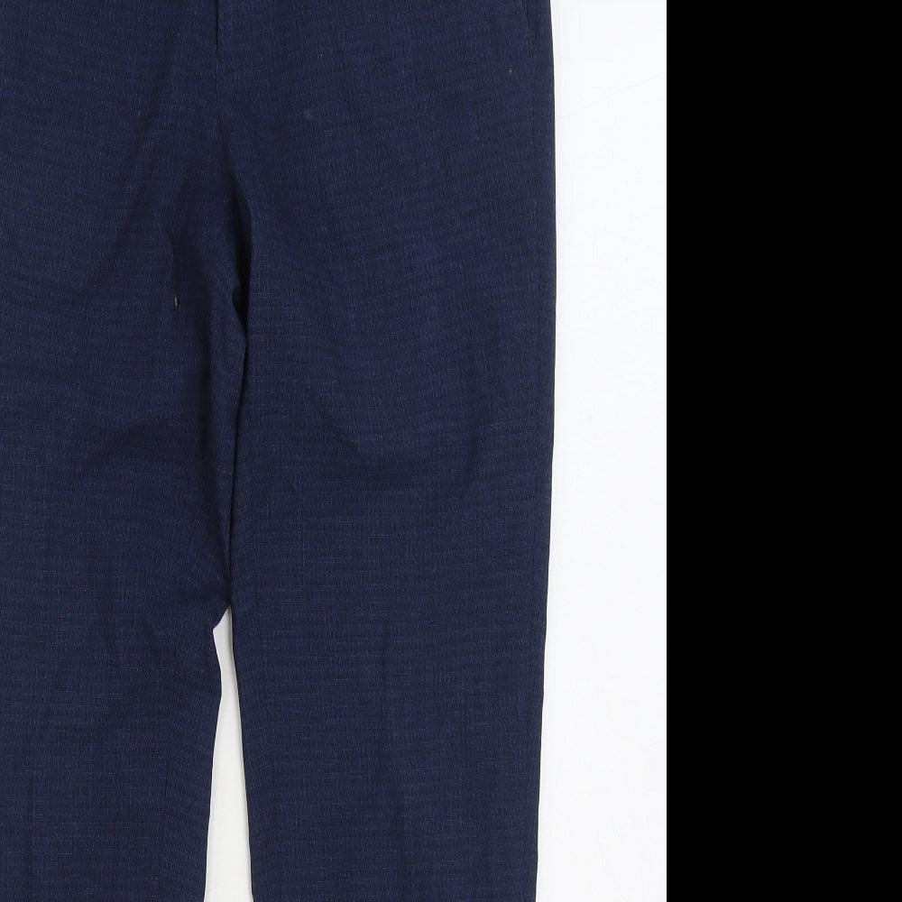 Burton Mens Blue Polyester Trousers Size 32 in L30 in Regular Zip
