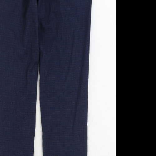 Burton Mens Blue Polyester Trousers Size 32 in L30 in Regular Zip