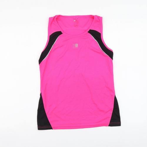 Karrimor Womens Pink Polyester Basic Tank Size 12 Round Neck Pullover