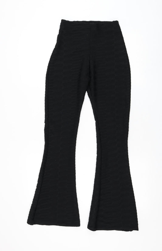 Preworn Womens Black Geometric Polyester Capri Leggings Size 6 L29 in - Flared
