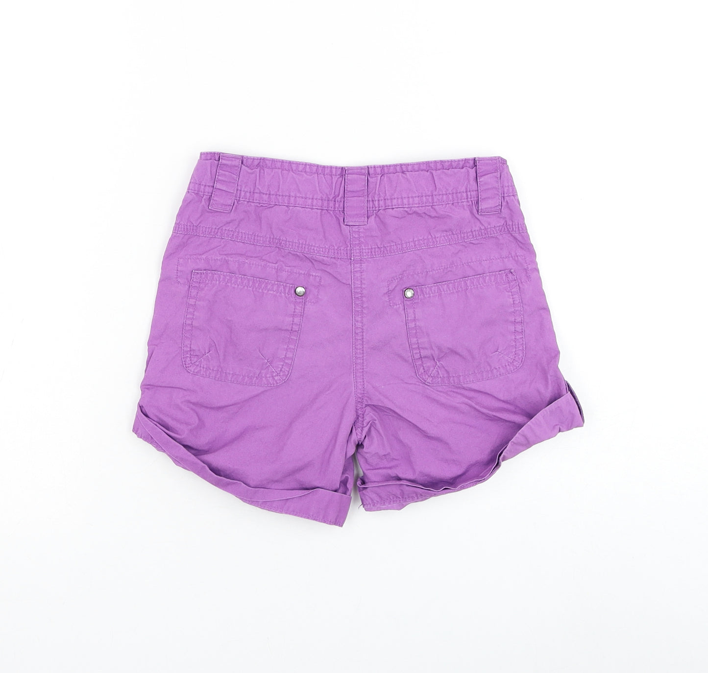 Dunnes Stores Girls Purple Cotton Bermuda Shorts Size 8 Years Regular Zip