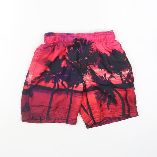 Primark Boys Pink Polyester Sweat Shorts Size 7-8 Years Regular Drawstring - Swim Shorts