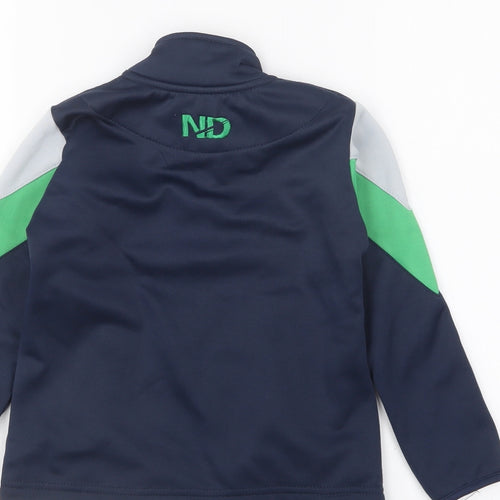 ND Sports Boys Blue Polyester Pullover Sweatshirt Size 3-4 Years Zip